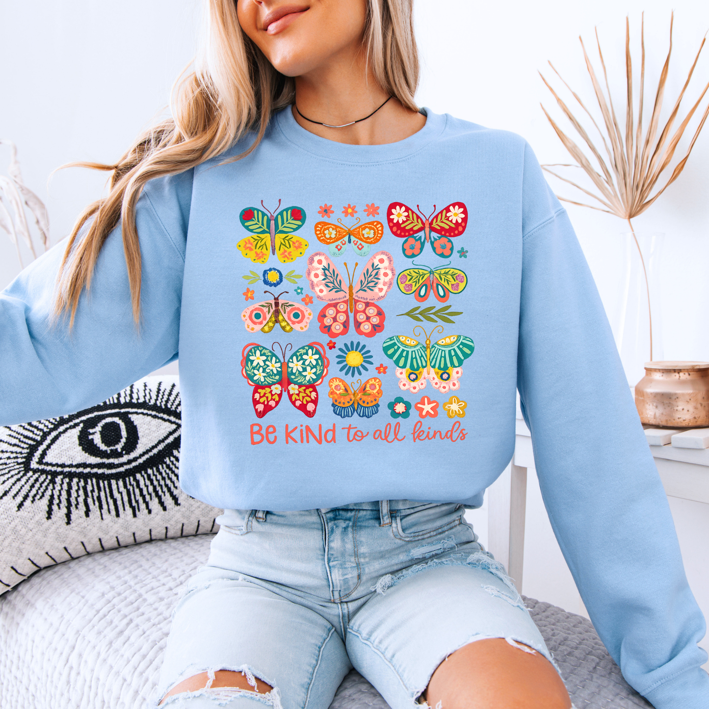 🦋 Colorful Butterflies 🦋✨  Organic Cotton Sweatshirt