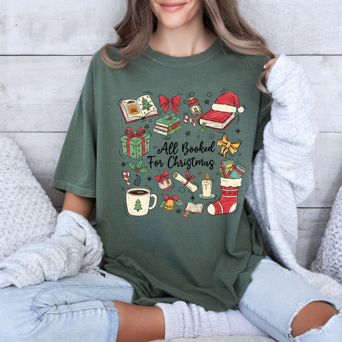 📚✨ Bookish Christmas ✨📚 100% Organic Cotton T-Shirt 📚✨