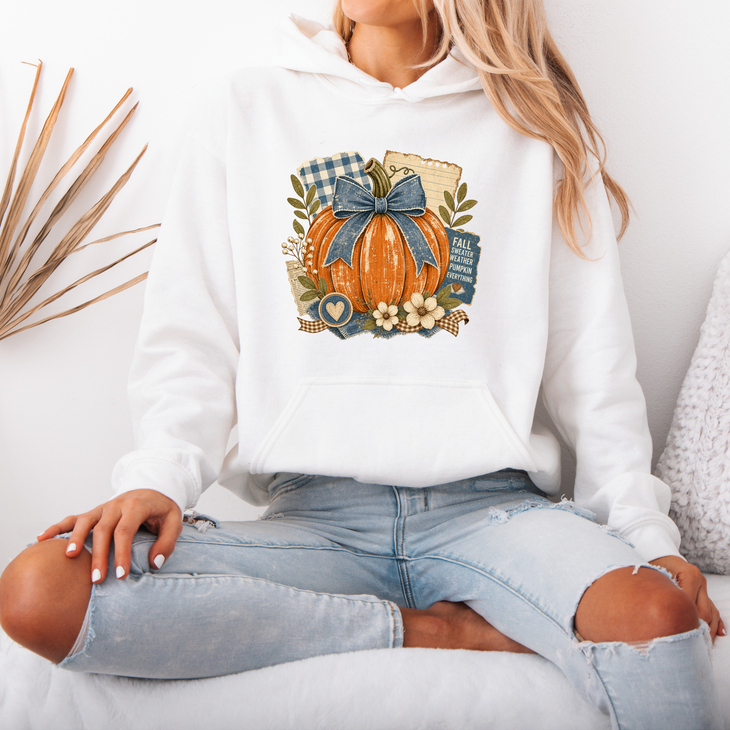 Fall Sweater Weather Pumpkin Hoodie 🎃🍂