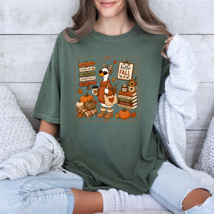Hello Fall Goose T-Shirt 🍂🪿