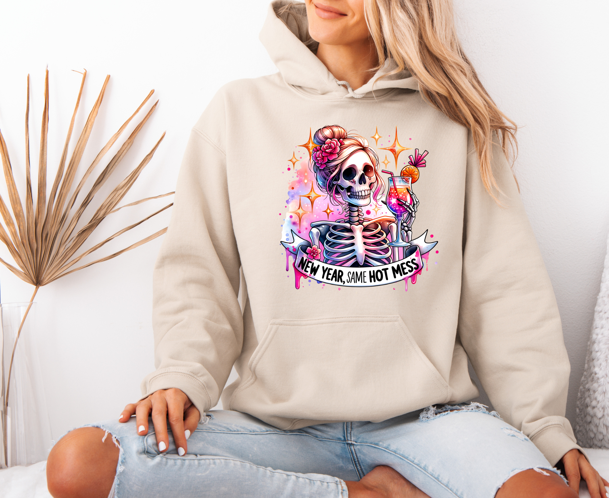 New Year Same Hot Mess Oversized Hoodie