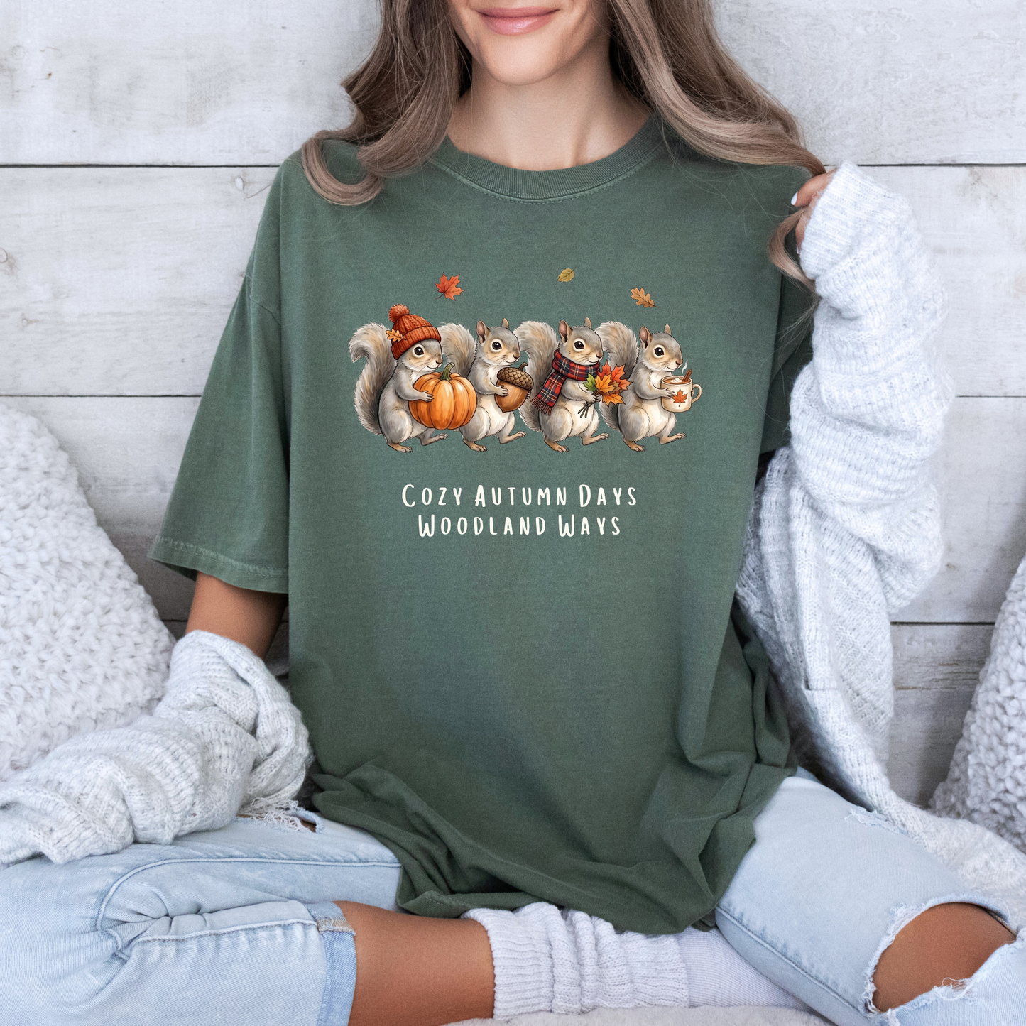 🐿️ Cozy Autumn Days Woodland Ways T-Shirt 🍂🎃