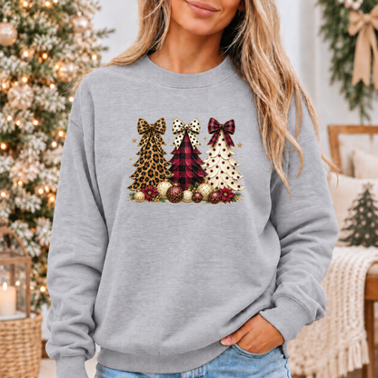 Christmas Trees & Pretty Bows 🎄🎀✨ Cosy Christmas Sweatshirt