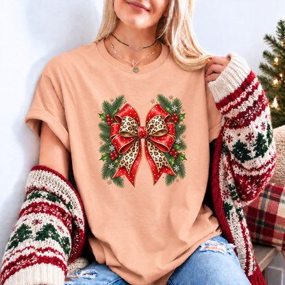Wildly Merry Christmas Bow 🎀🎄✨ Organic Cotton Christmas T-Shirt