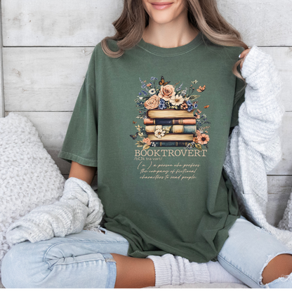 The Booktrovert Life  T-shirt 100% Organic Cotton