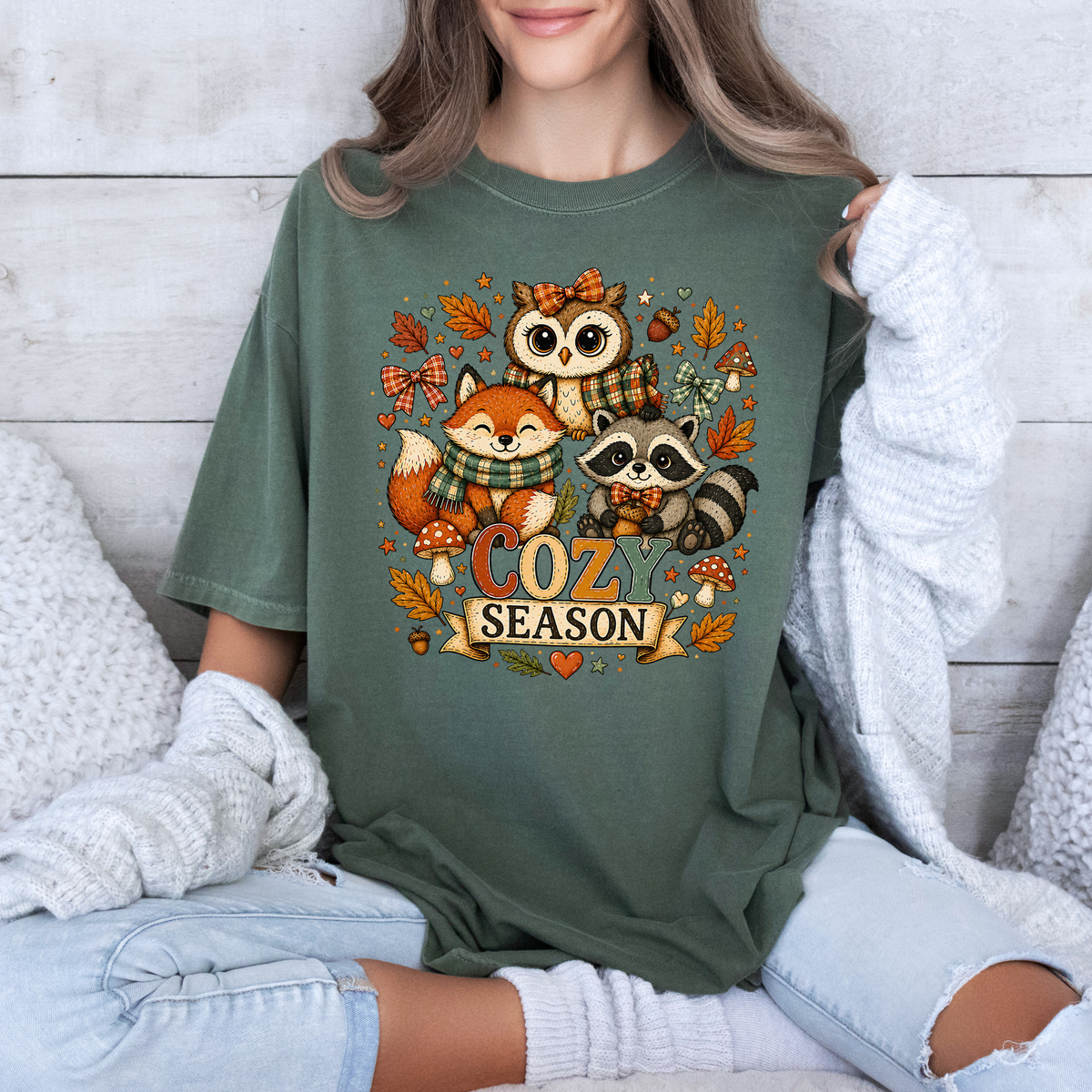 🍂☕ Cozy Season Friends Cotton T-Shirt 🎃✨
