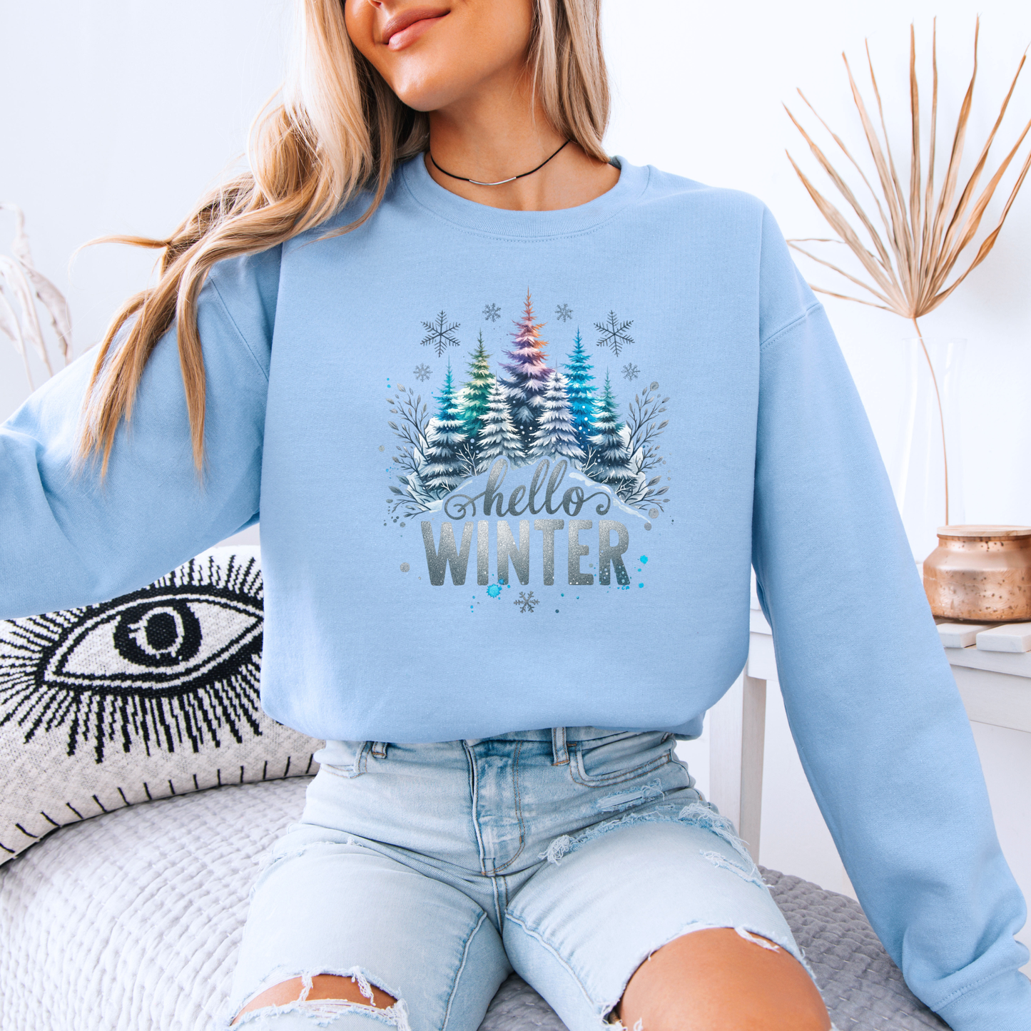 🌲 Frosted Forest Glow ❄️  Organic Cotton Sweatshirt