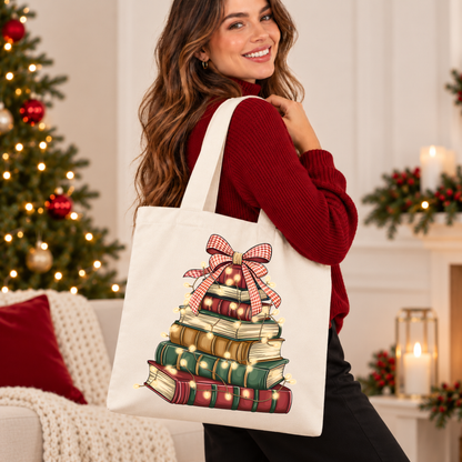 A Very Bookish Christmas 🎄📚 Christmas Tote Bag