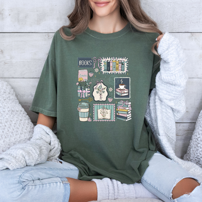 Bookish Cozy Life T-Shirt ☕📖🌿