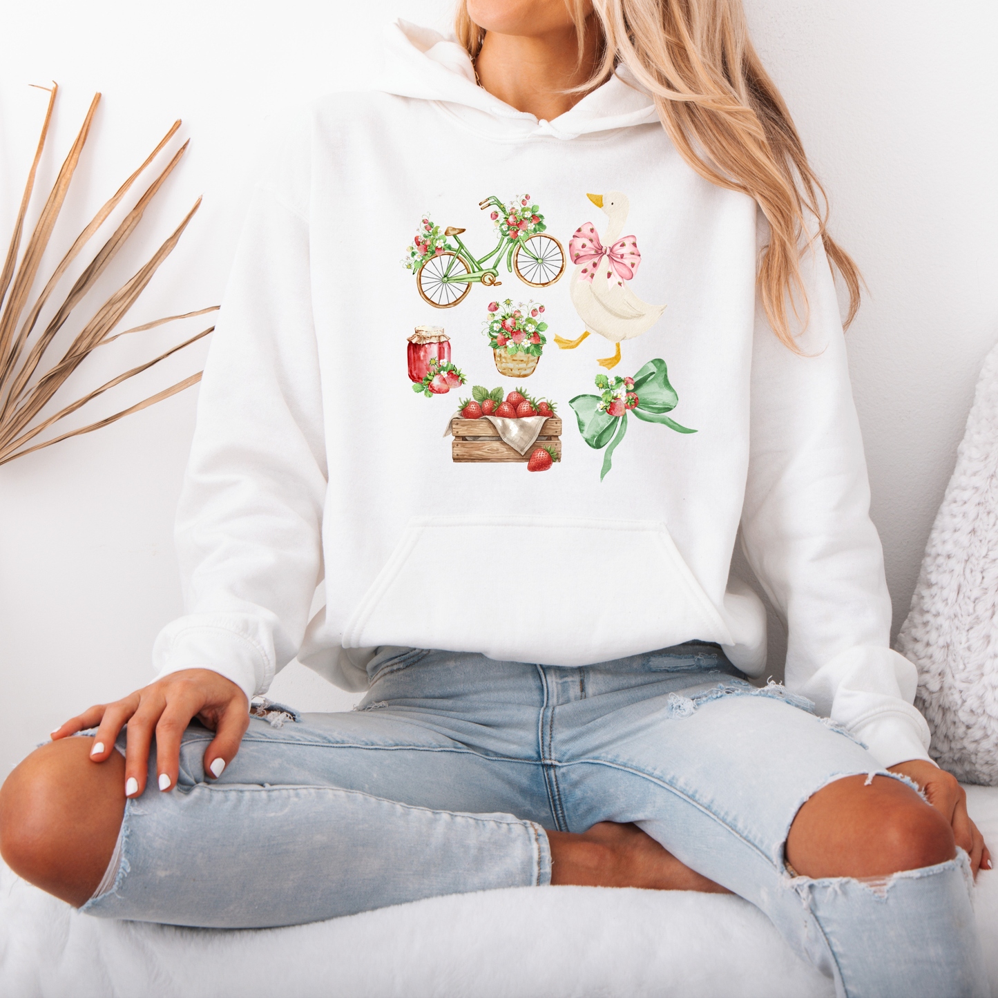 Strawberry Goose Cottage 🍓🪿 Luxuriously Thick Hoodie