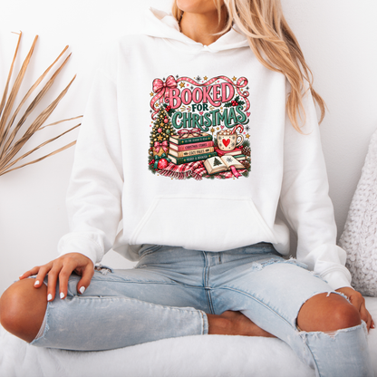 Booked for a Cosy Christmas 🎀📚🎄  Premium Christmas Hoodie