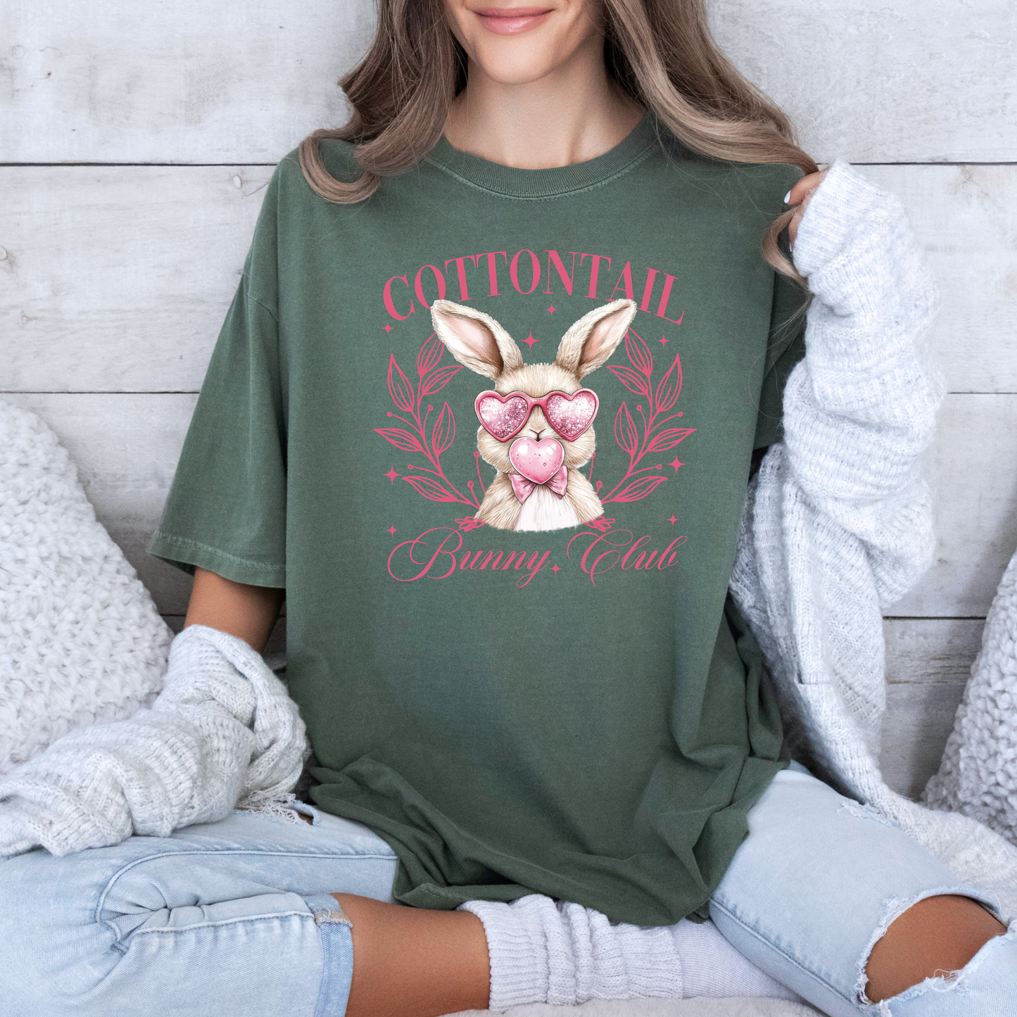 Cottontail Bunny Club T-shirt 🐰💗🌸✨