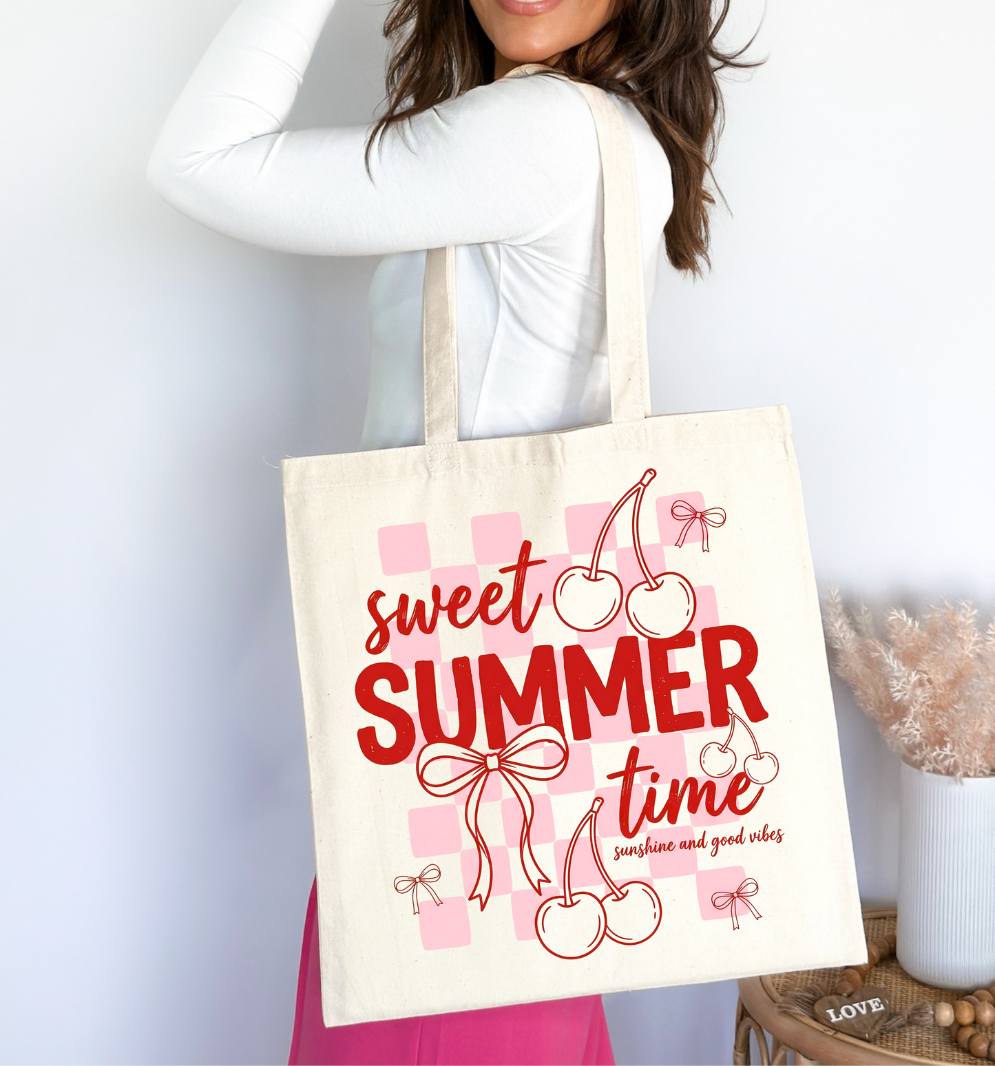🍒 Sweet Summer Time Cherry Tote Bag ☀️✨