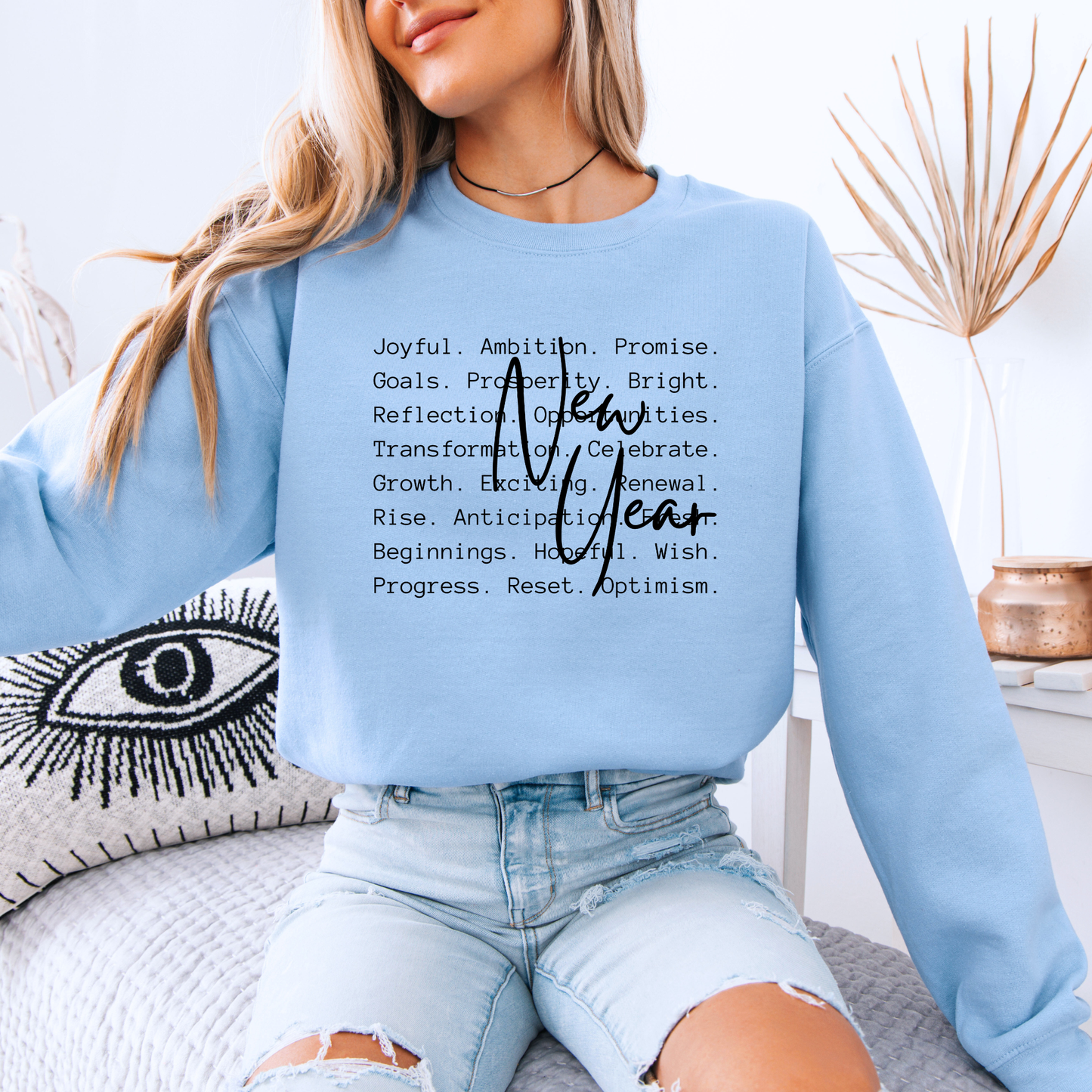 🌸 New Year Affirmations✨ Organic Cotton Sweatshirt