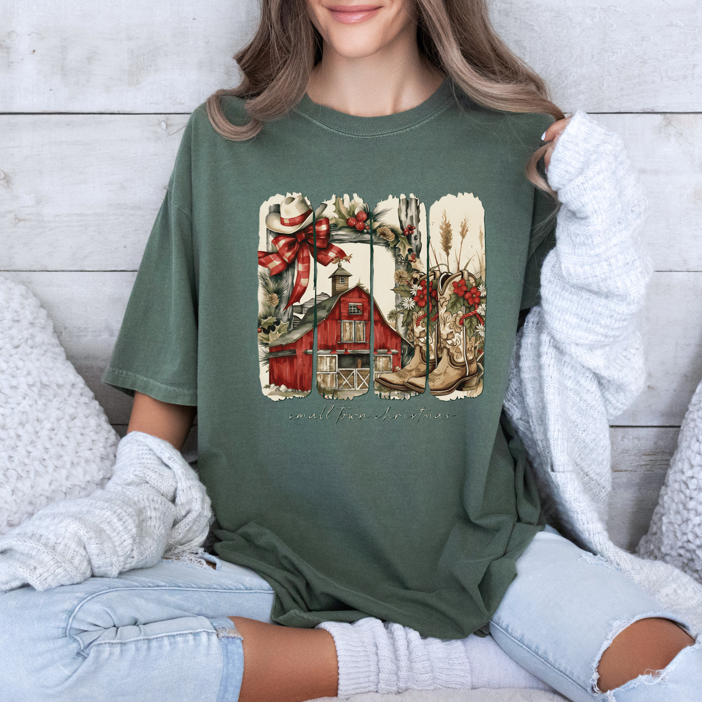 🎄🏘️ Small Town Christmas ✨ 100% Organic Cotton T-Shirt