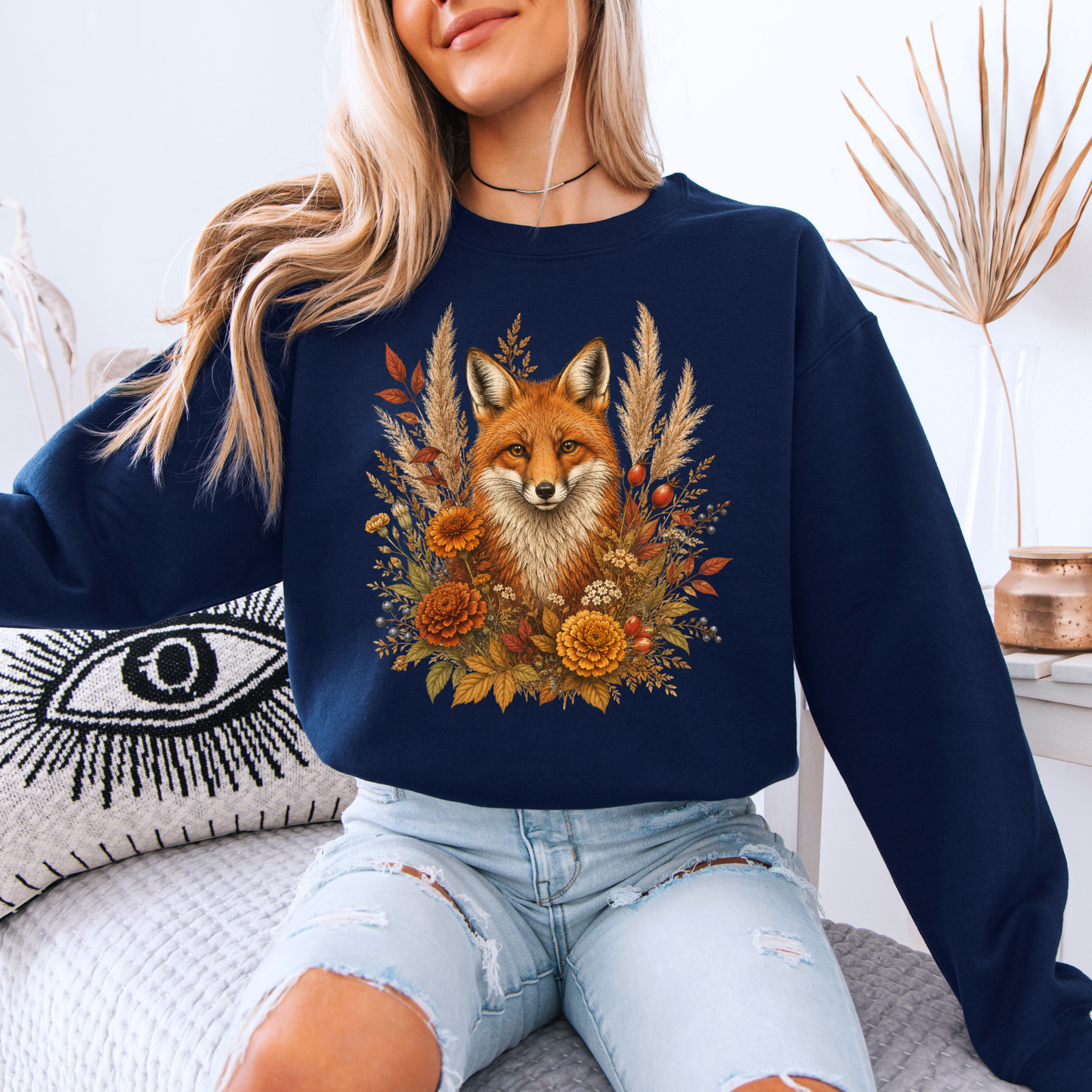Autumn Fox and Wildflowers Sweatshirt 🦊🍂
