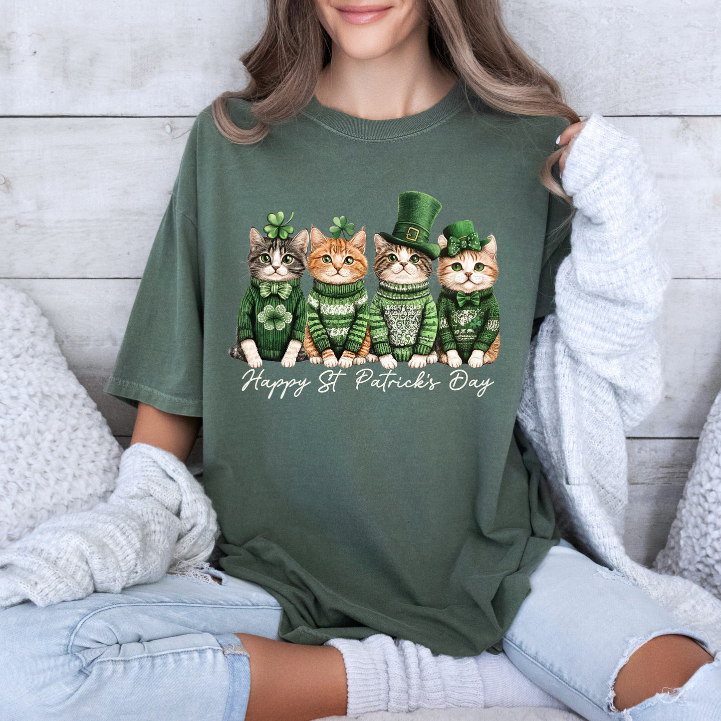 Lucky Cats St. Patrick’s Day T-Shirt 🍀🐾
