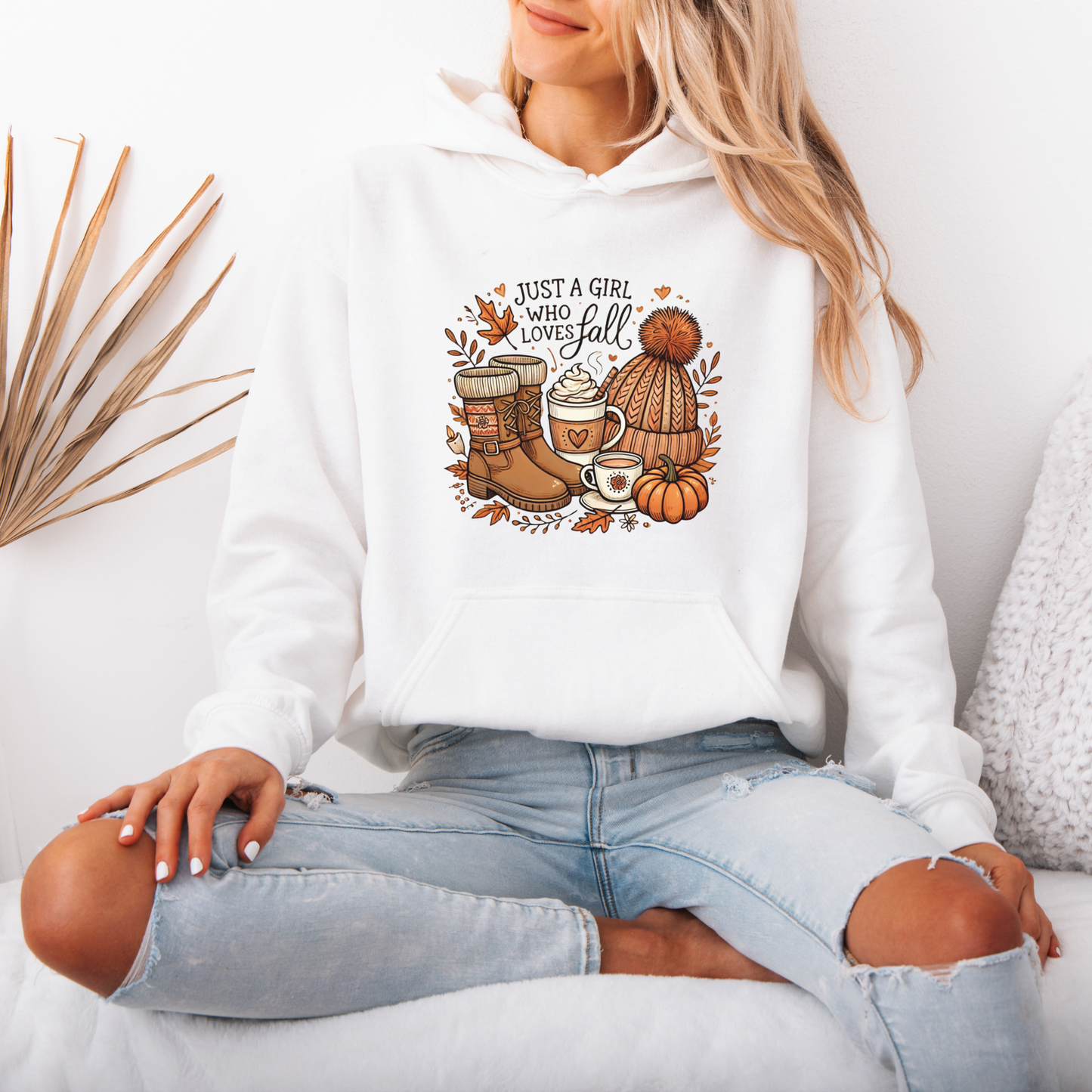 Just a Girl Who loves Fall Luxuriously Thick Hoodie