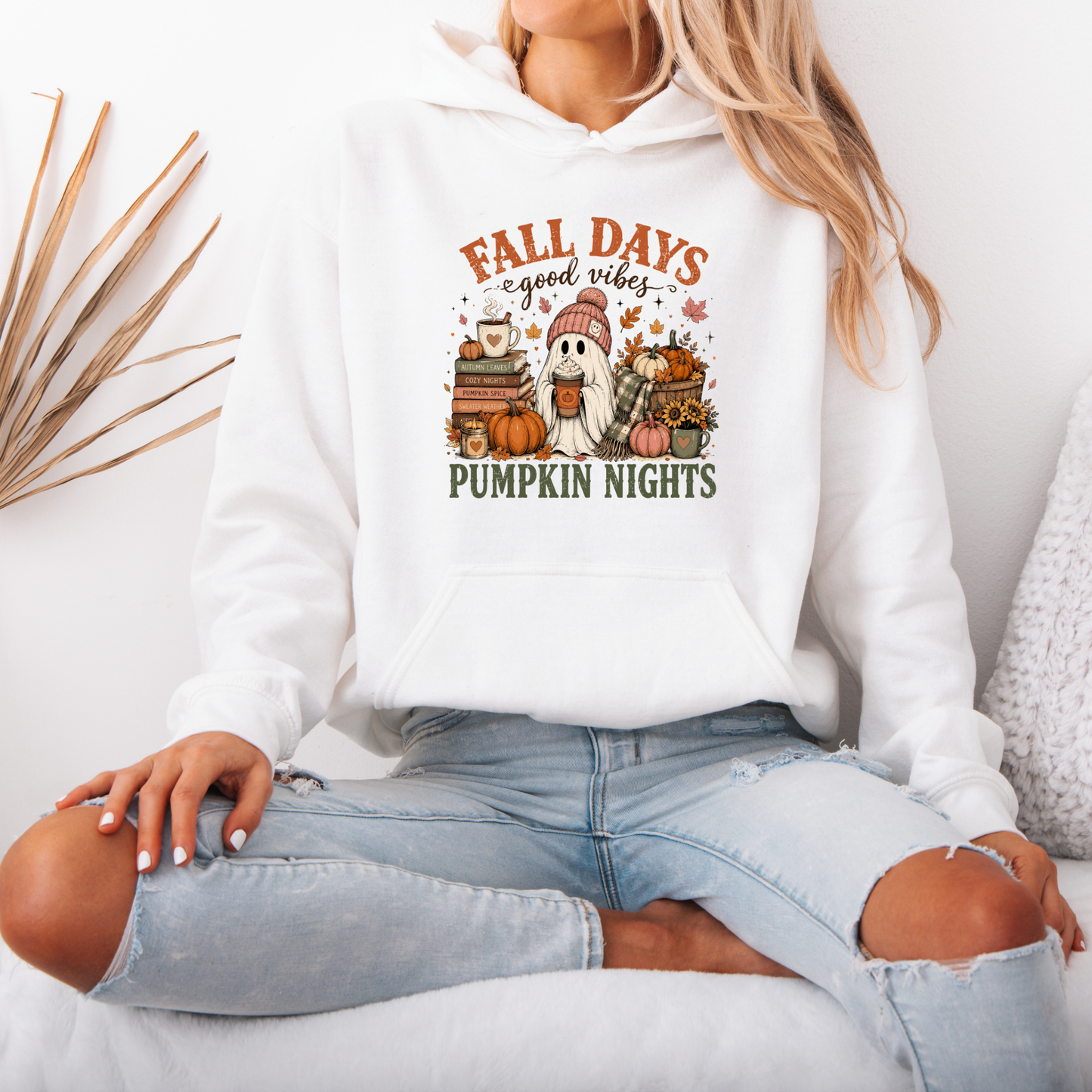 Fall Days & Pumpkin Nights Ghost Hoodie 👻🎃🍂