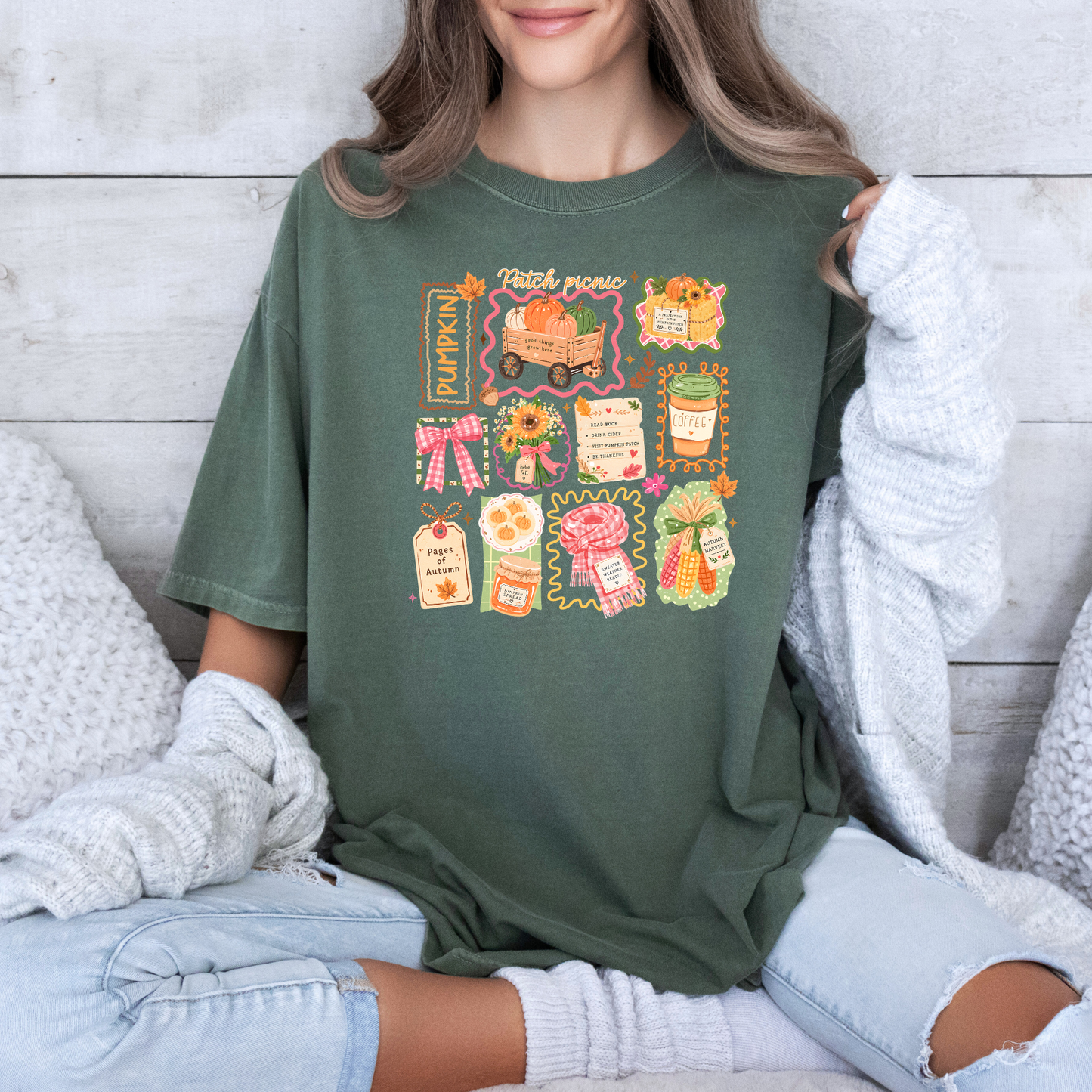 Pumpkin Patch Picnic Autumn T-Shirt 🎃🍂