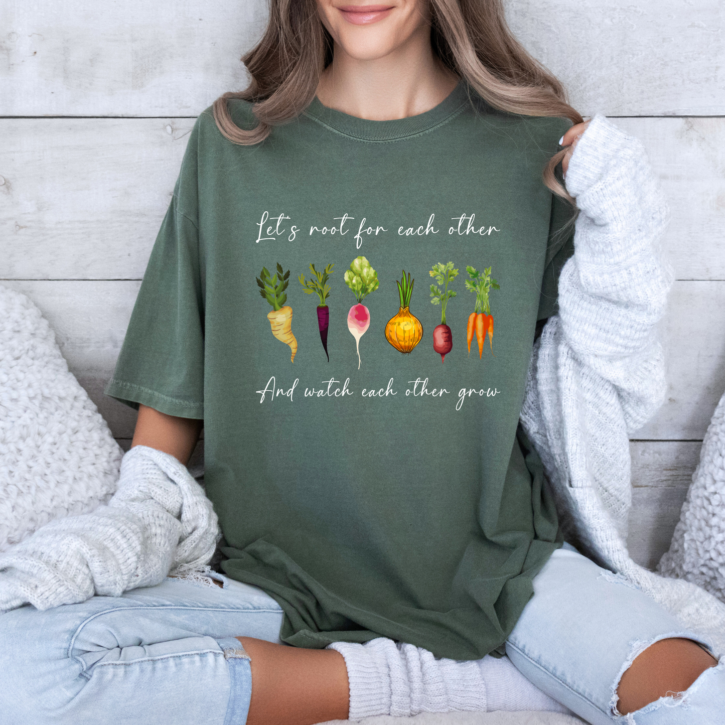 🌱🥕 Let's Root for Each Other T-Shirt
