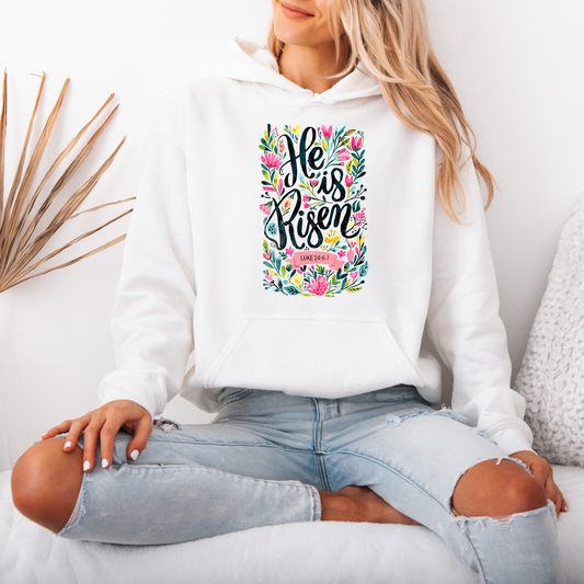 He Is Risen Cotton Hoodie