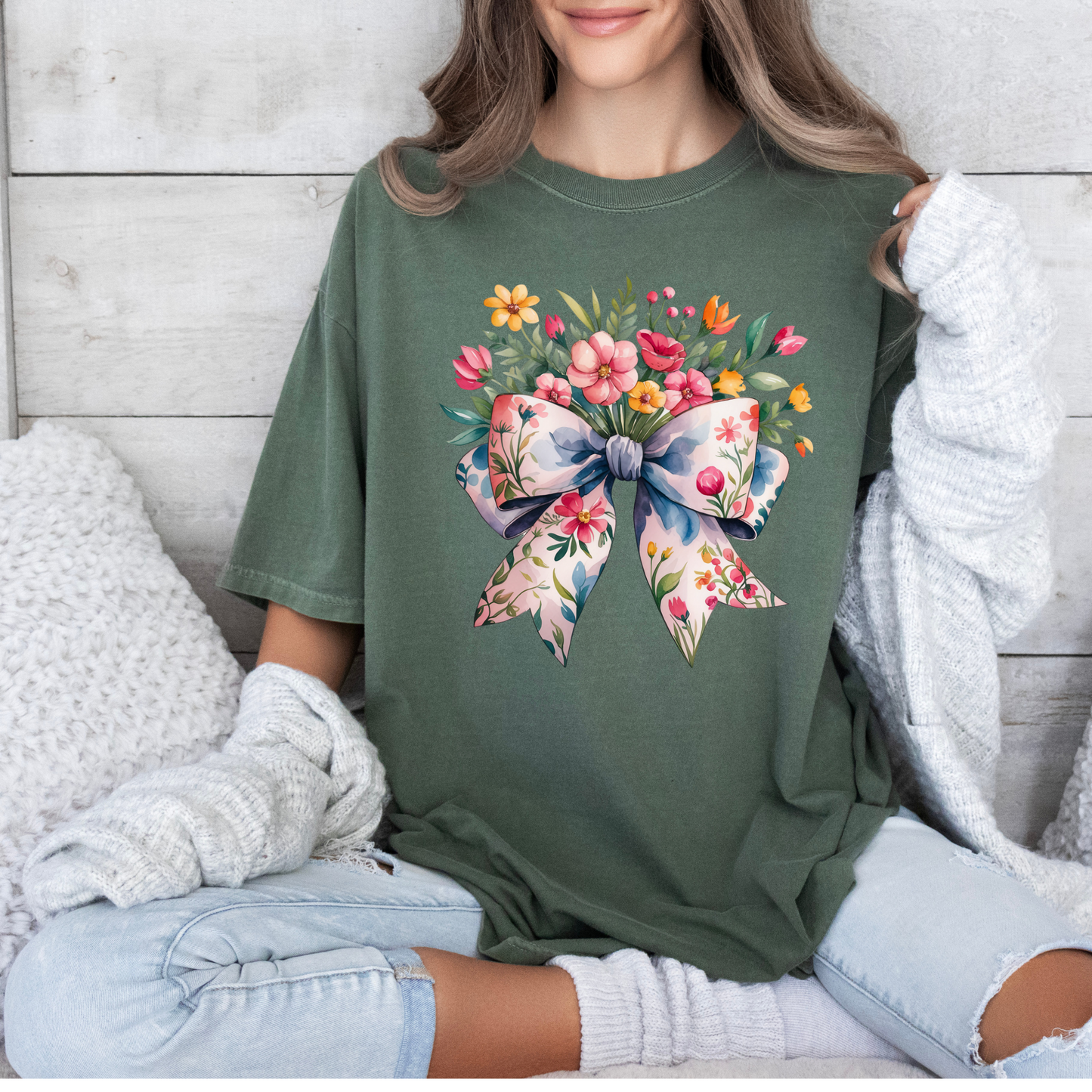 Spring Bow T-shirt 100% Organic Cotton