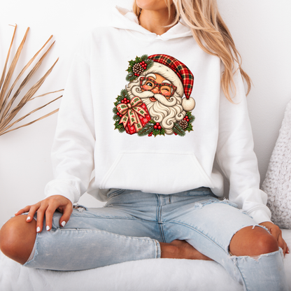 Santa's Merry Little Wink 🎅🎄  Premium Christmas Hoodie