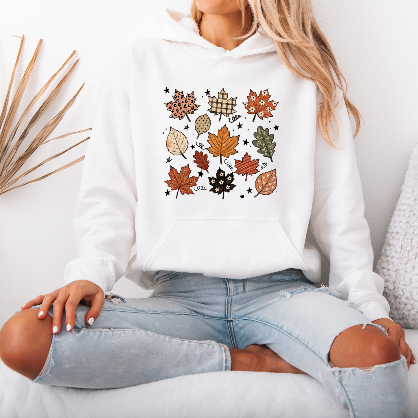 🍂✨ Whimsical Autumn Leaves Hoodie 🍁🤎🌿