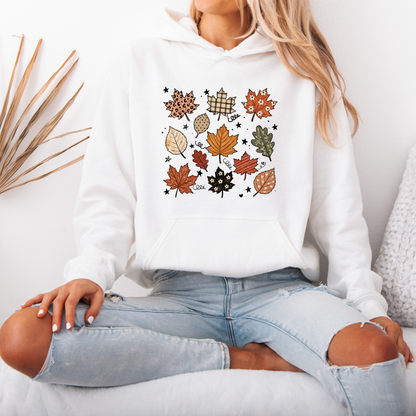 🍂✨ Whimsical Autumn Leaves Hoodie 🍁🤎🌿