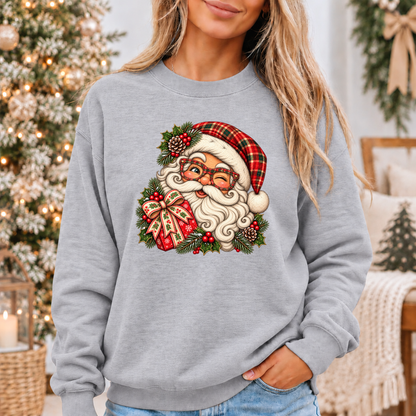 Santa's Merry Little Wink 🎅🎄✨ Cosy Christmas Sweatshirt