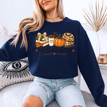 🍂 All Booked for Fall Bookish Sweatshirt 📚✨