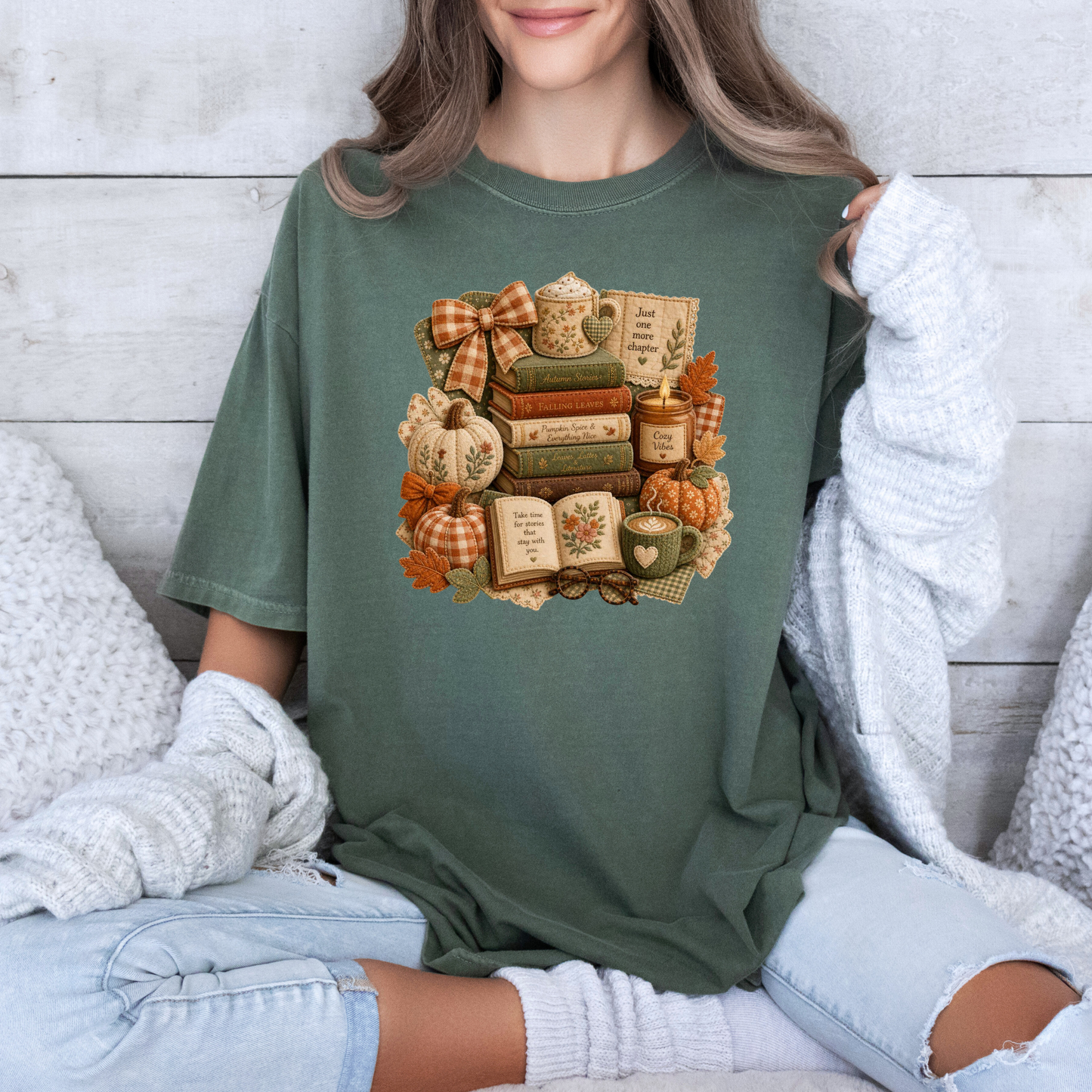 🍂📚 Autumn Stories & Cozy Chapters T-Shirt 🎃☕