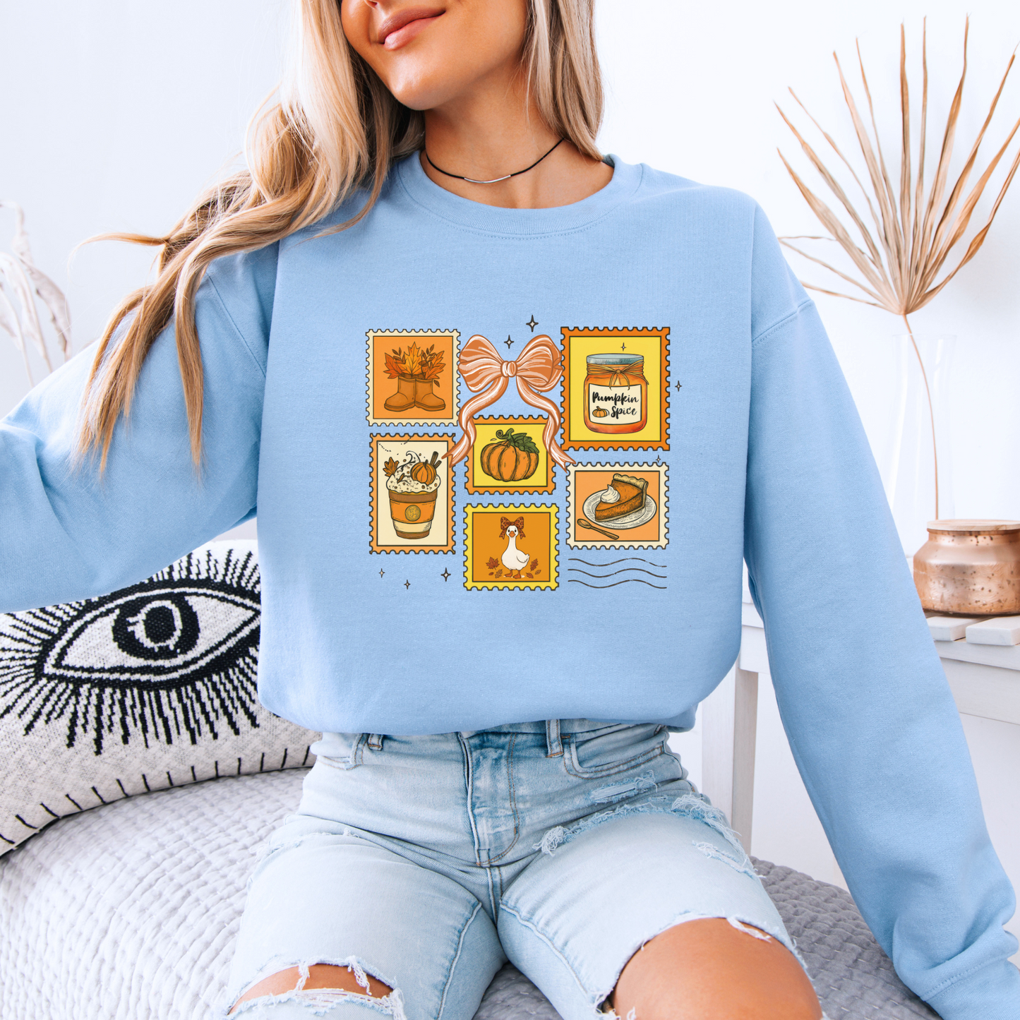 Fall Stamp Organic Cotton Crewneck Sweatshirt