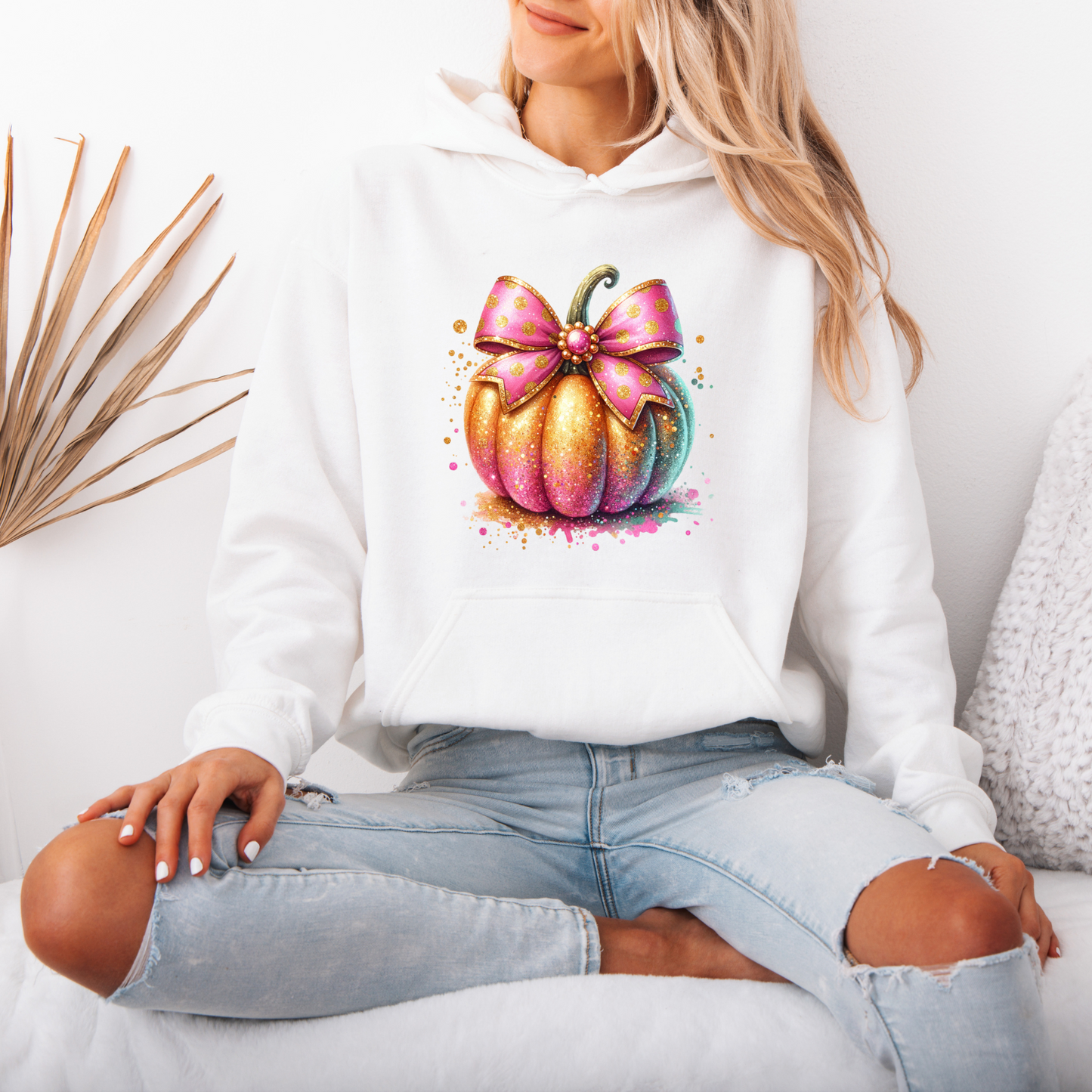 Glitter Pumpkin Luxuriously Thick Hoodie