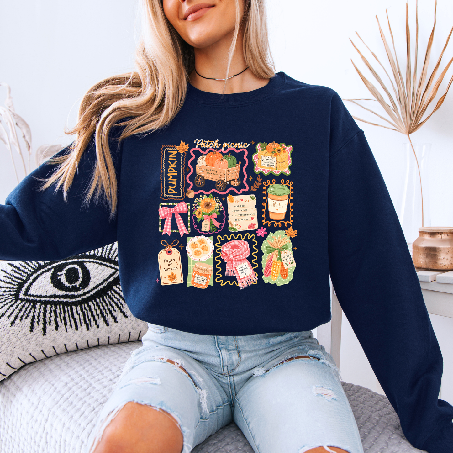 Pumpkin Patch Picnic Autumn Sweatshirt 🎃🍂
