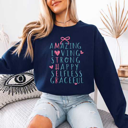 Amazing Mum Cotton Sweatshirt