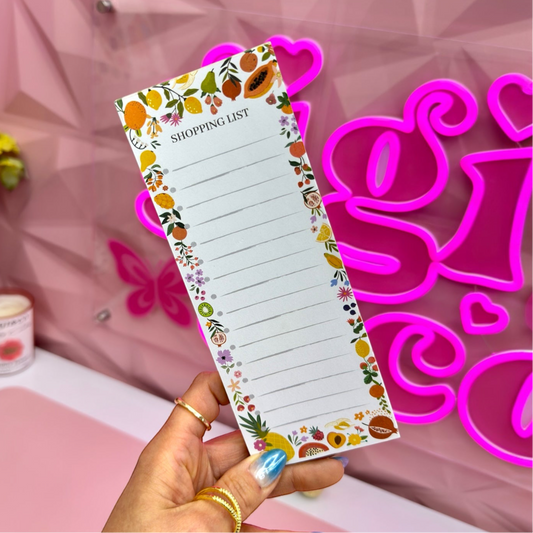 Floral Magnetic Shopping List Pad 🌸🛒