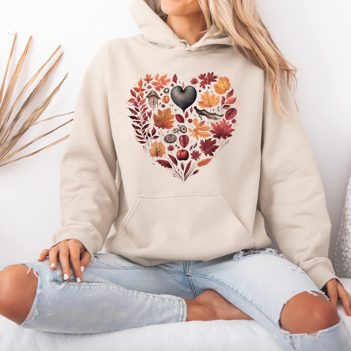 🍁🖤 Autumn Heart Luxuriously Thick Hoodie✨