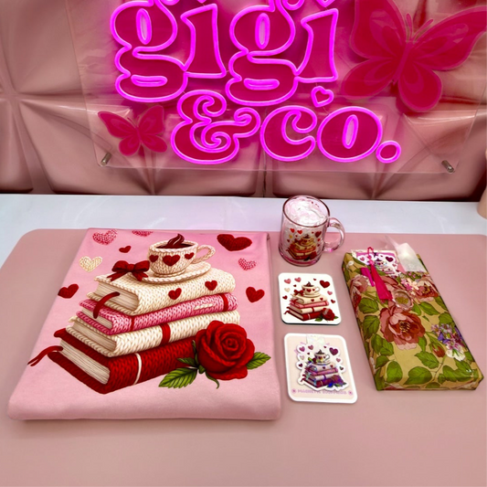 💗☕📚 Cozy Hearts & Coffee, Romantic Bookish Bundle