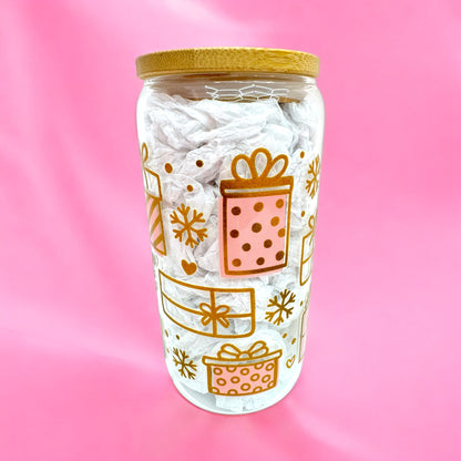 ✨ Golden Gift Magic Glass Cup – 16oz