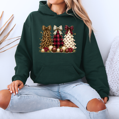 Christmas Trees & Pretty Bows 🎄🎀✨  Premium Christmas Hoodie