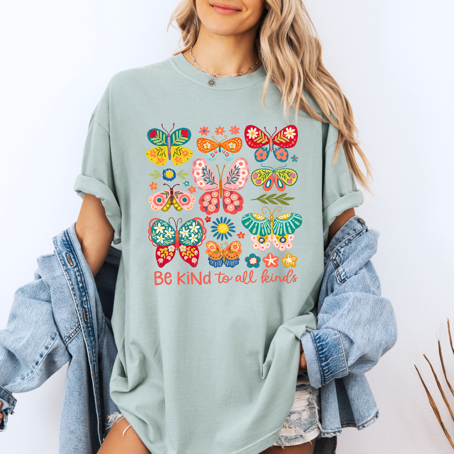 🦋 Colorful Butterflies 🦋✨ 100% Organic Cotton T-Shirt