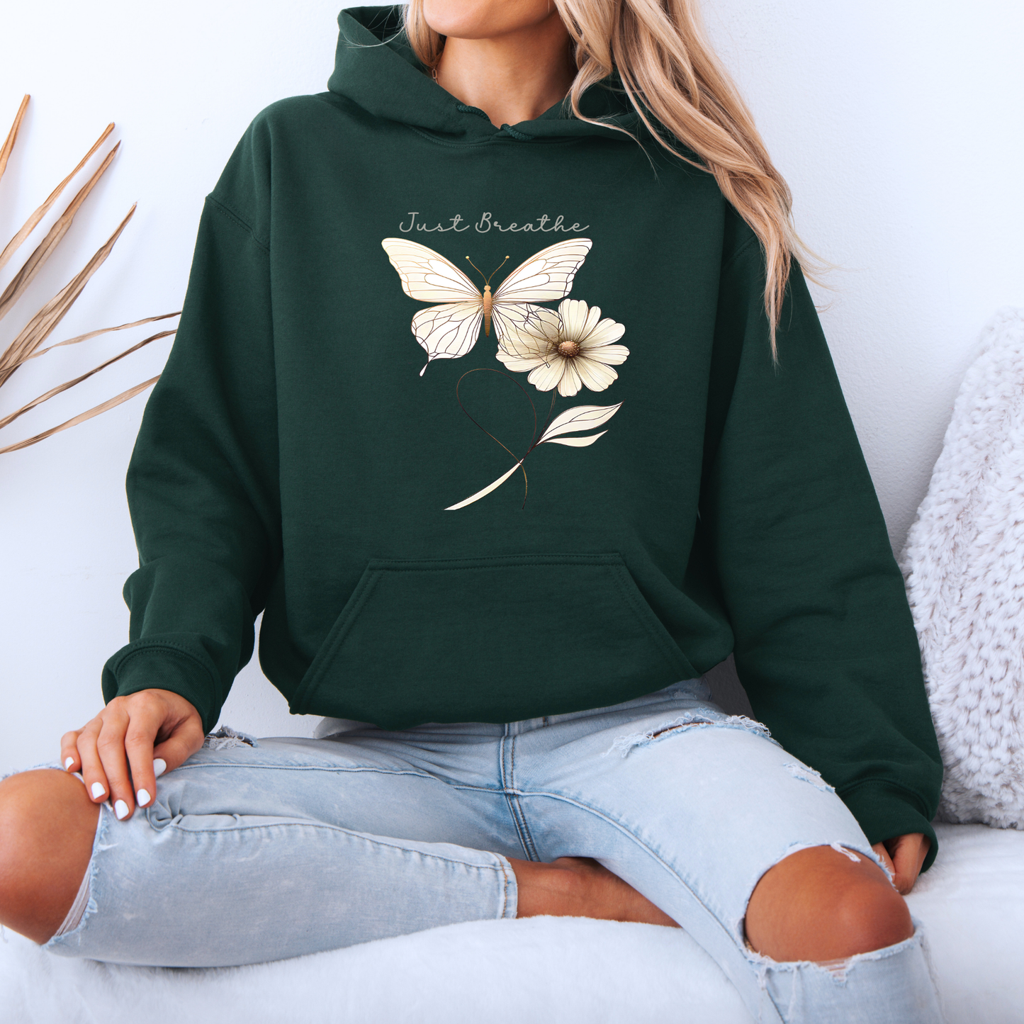 Just Breathe Butterfly & Bloom Hoodie 🦋🌼