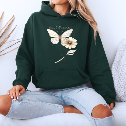 Just Breathe Butterfly & Bloom✨Luxuriously Thick Hoodie✨🦋🌼