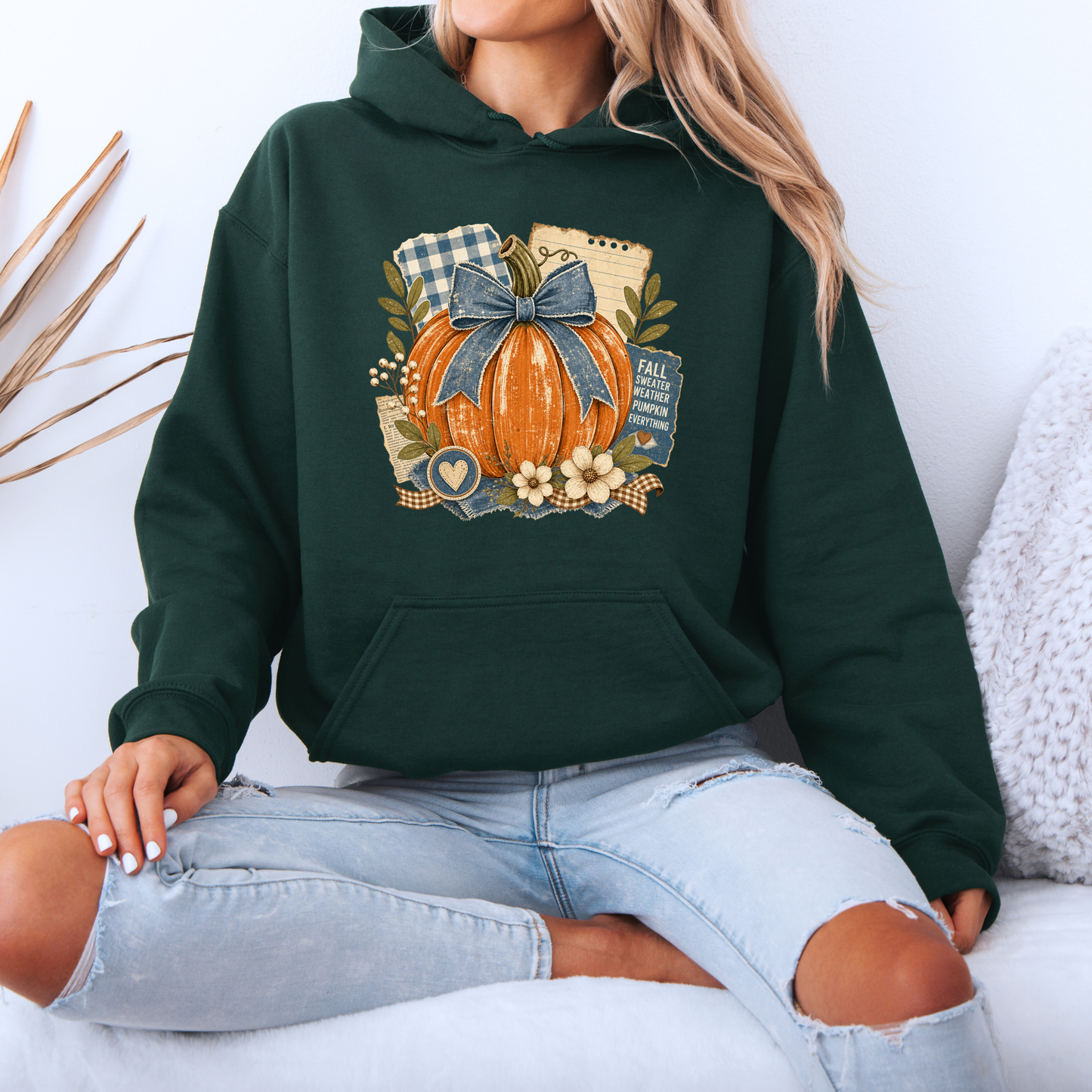 Fall Sweater Weather Pumpkin Hoodie 🎃🍂