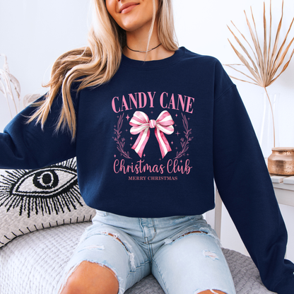 🍭🎄 Candy Cane Christmas Club ✨ Organic Cotton Sweatshirt
