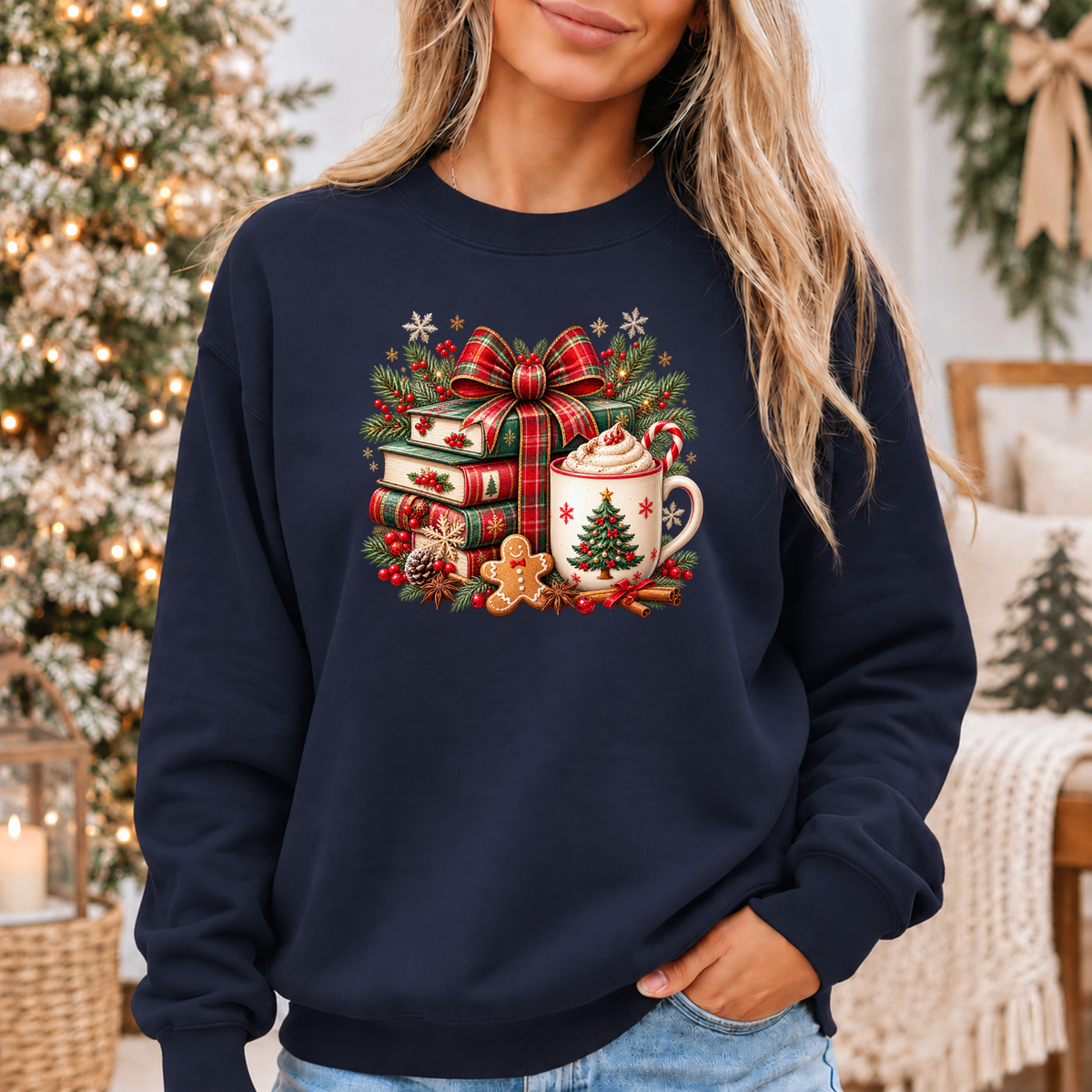 Festive Christmas Book Nook ✨🎅 Cosy Christmas Sweatshirt