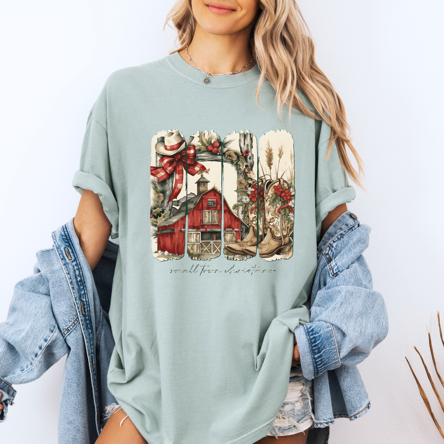 🎄🏘️ Small Town Christmas ✨ 100% Organic Cotton T-Shirt