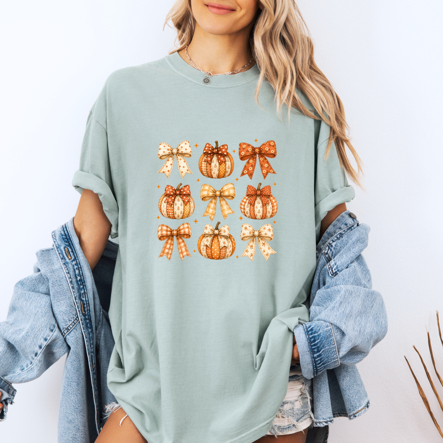 🎀🎃 Pumpkin Bows Autumn T-Shirt 🍂✨